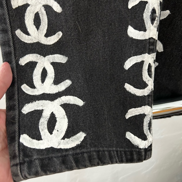 Black hand pained jeans - Picture 10 of 13